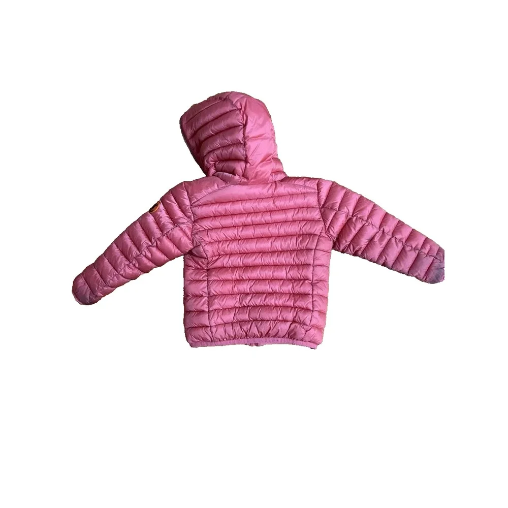 Save The Duck Kids Shiny Hooded Puffer Jacket 2T Pink A001900
